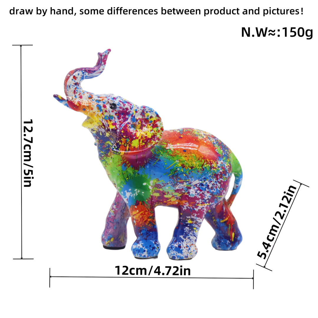 Colorful Elephants Figurine Bowlift