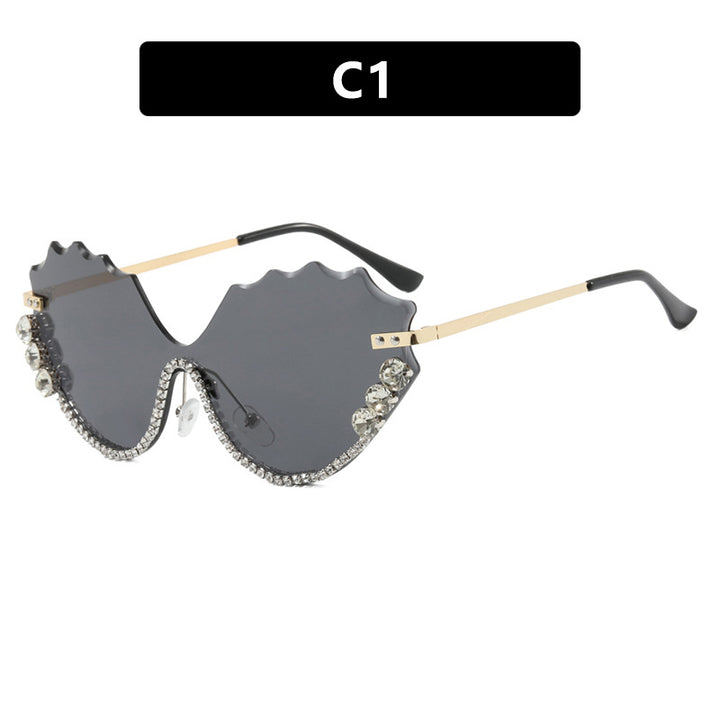 Women's extravagant sunglasses with sparkling accent and unique design Bowlift