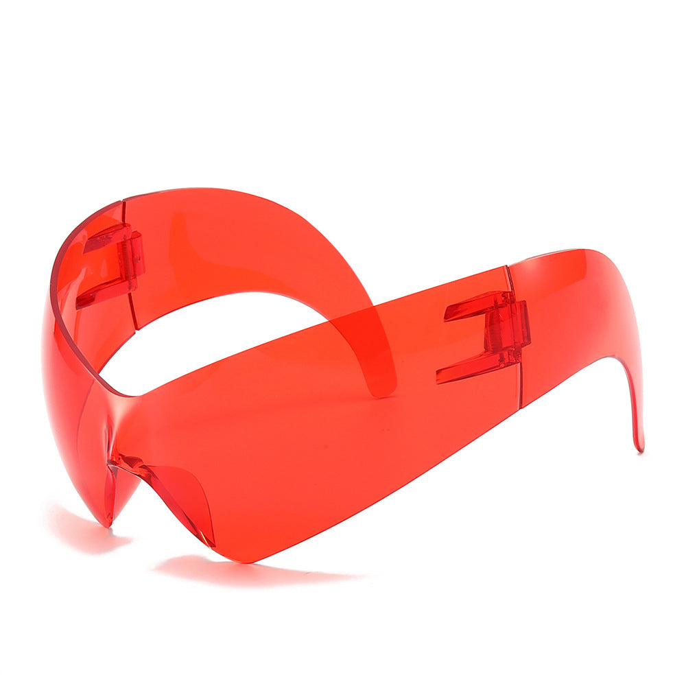 Futuristic Oversized Shield Sunglasses Bowlift
