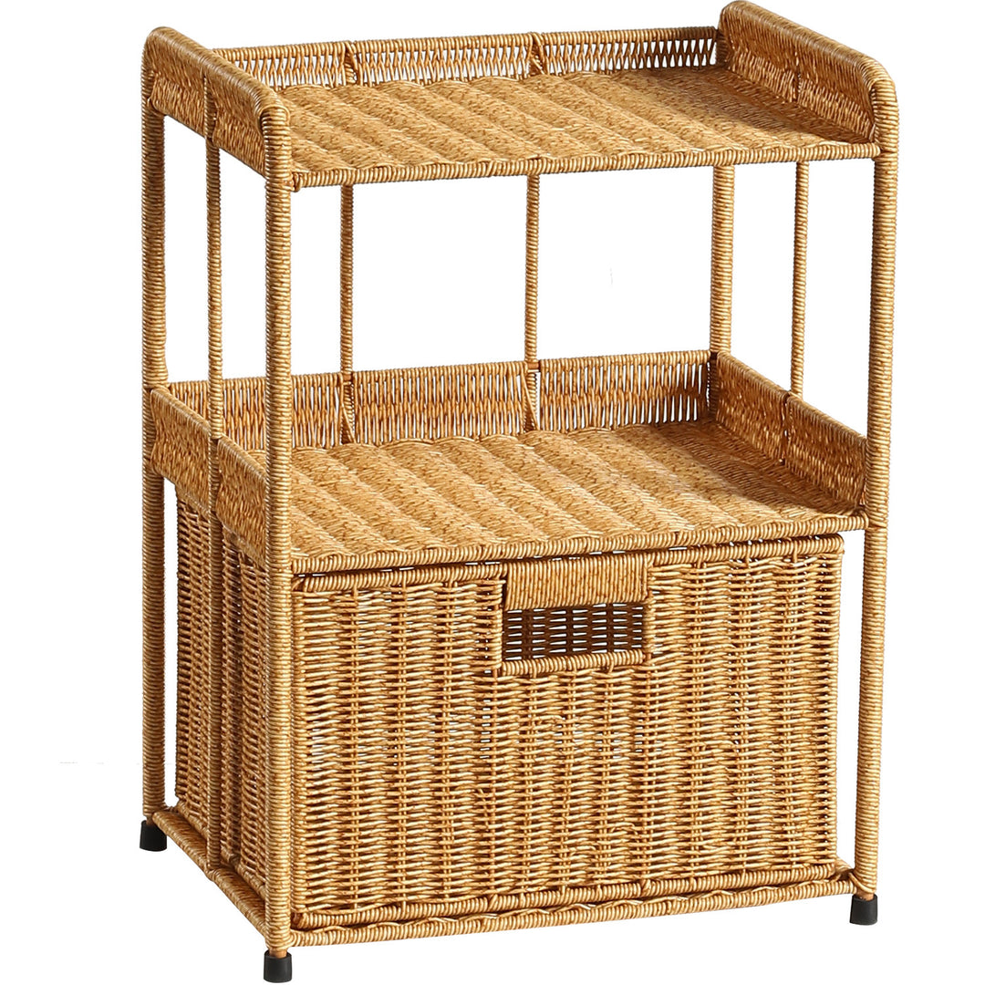 Three-Tier Open Weave Storage Rack Bowlift