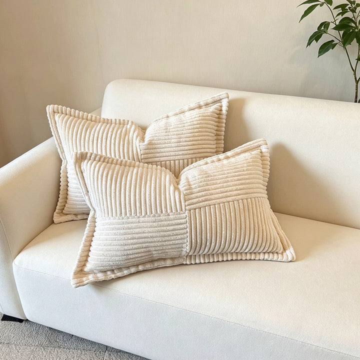 Textured Ribbed Throw Pillow