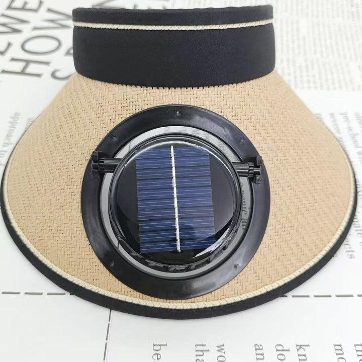 Sport Sun Visor with detachable front fan, adjustable headband and reflective piping Bowlift