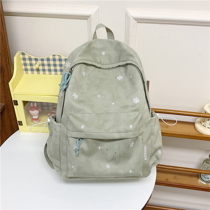 Stylish Snowflake Print Backpack