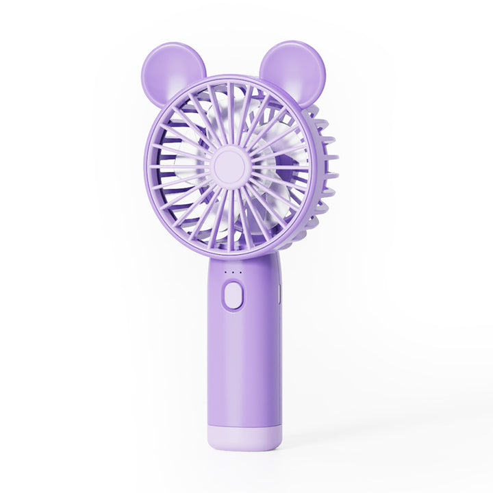 Women's Portable Cat Ears Handheld Fan Bowlift