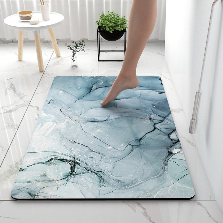 Soft Textured Abstract Bath Mat