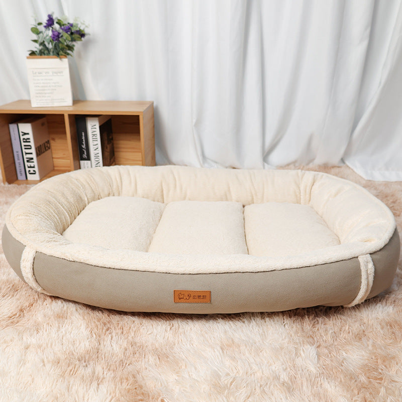 Round Plush  Nest   Dog Bed