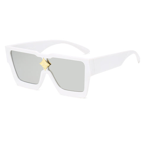 Bold Geometric Shield Sunglasses