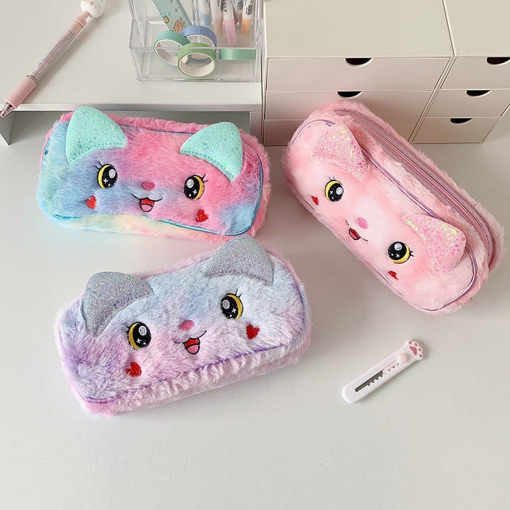 Plush Animal-Themed Pencil Case Bowlift