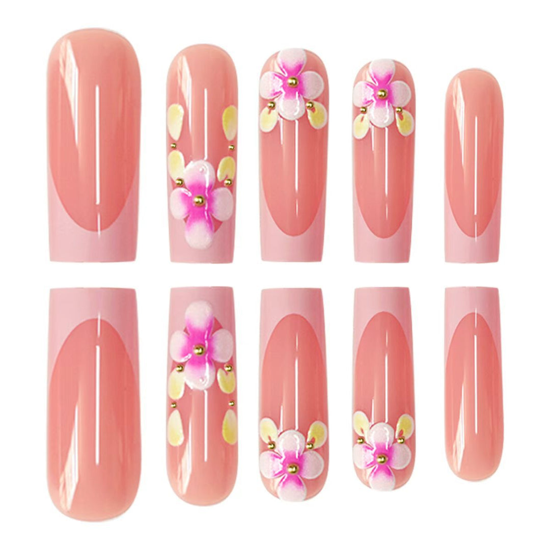 Floral Nail Design Extensions Bowlift