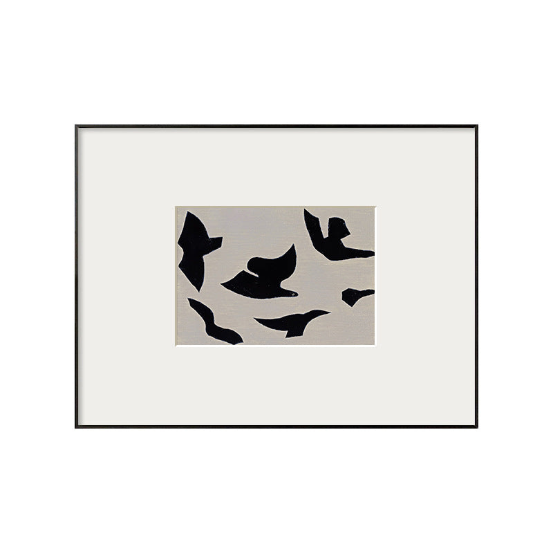 Framed Abstract Bird Artwork
