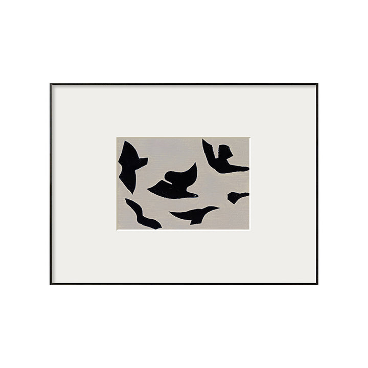 Framed Abstract Bird Artwork