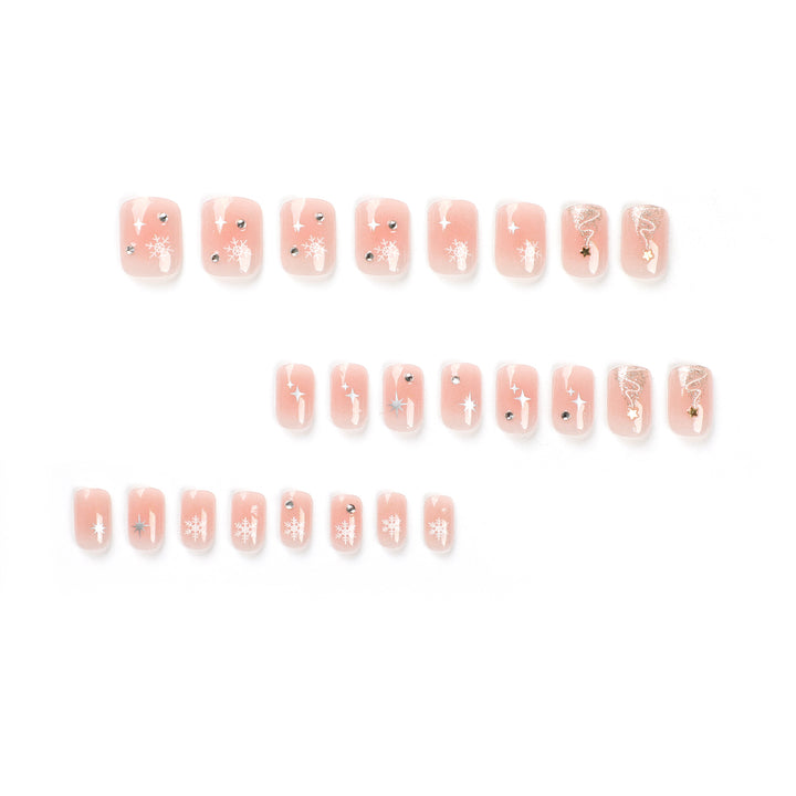 Artful Nail Extensions with Christmas Design Bowlift