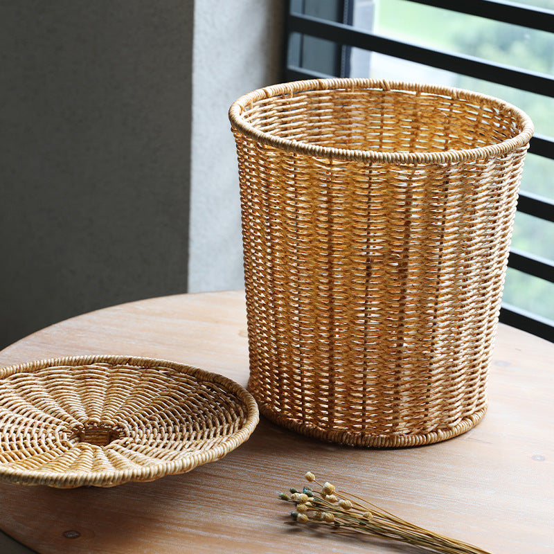 Unisex Round Laundry Storage with Sturdy Woven Bowlift
