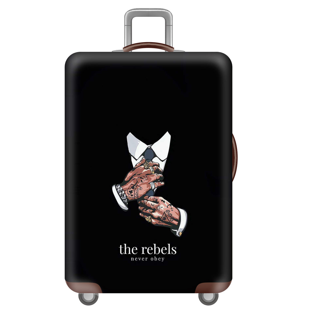 Unisex Hard Shell Luggage with Creative Astronaut Motto Bowlift