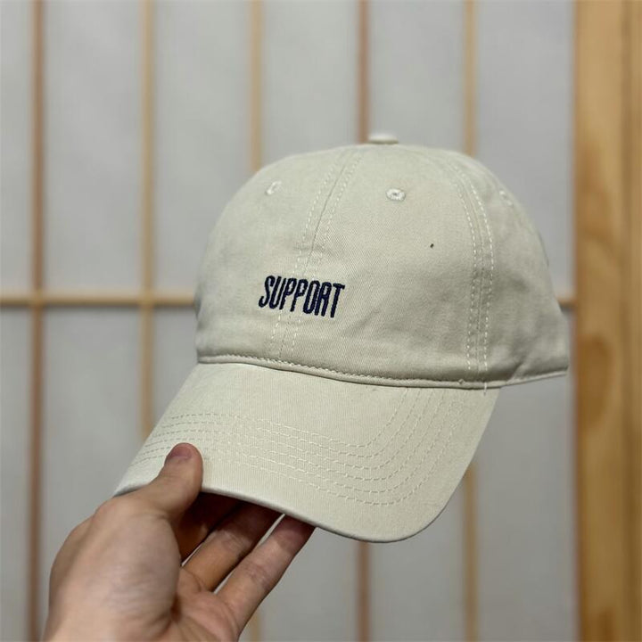 Men's Supportive Embroidered Cotton Baseball Cap Bowlift