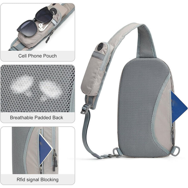 Elegant Sling Backpack with Water-Repellent Material and Ergonomic Design Bowlift