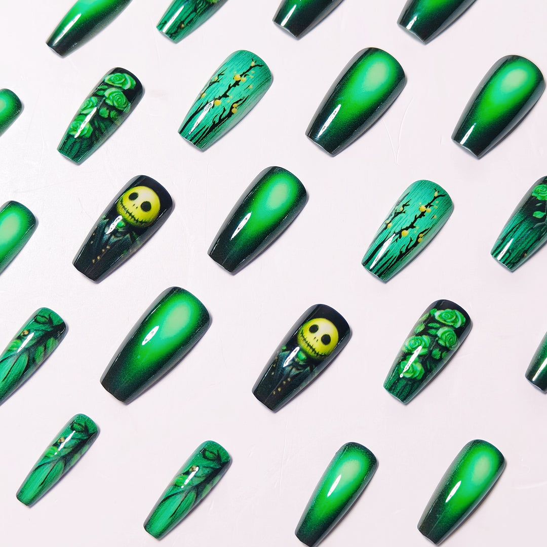 Creative Nail Art Set with Green Design Bowlift