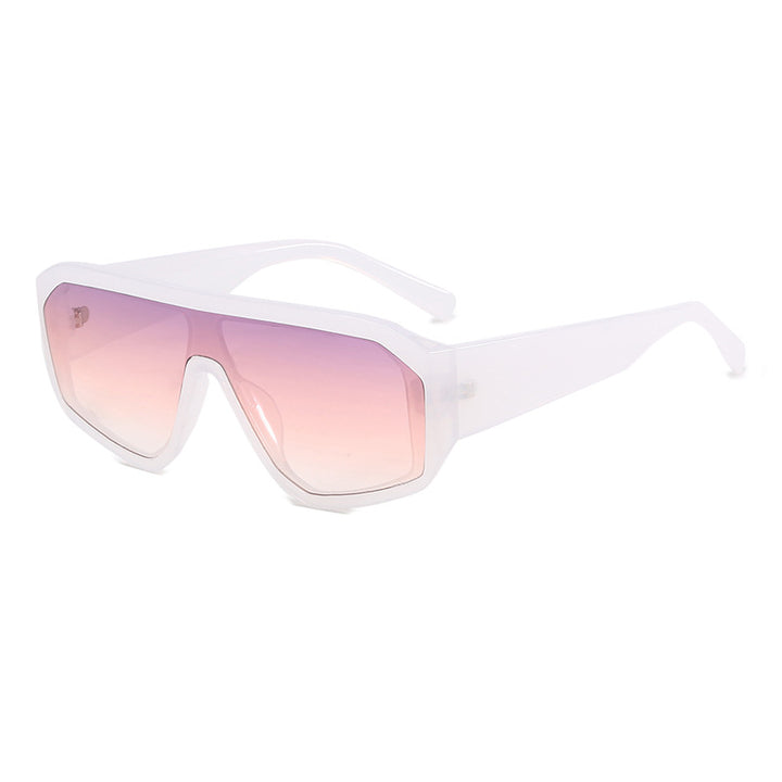 Women Fashionable Oversized Sunglasses in Futuristic Design Bowlift