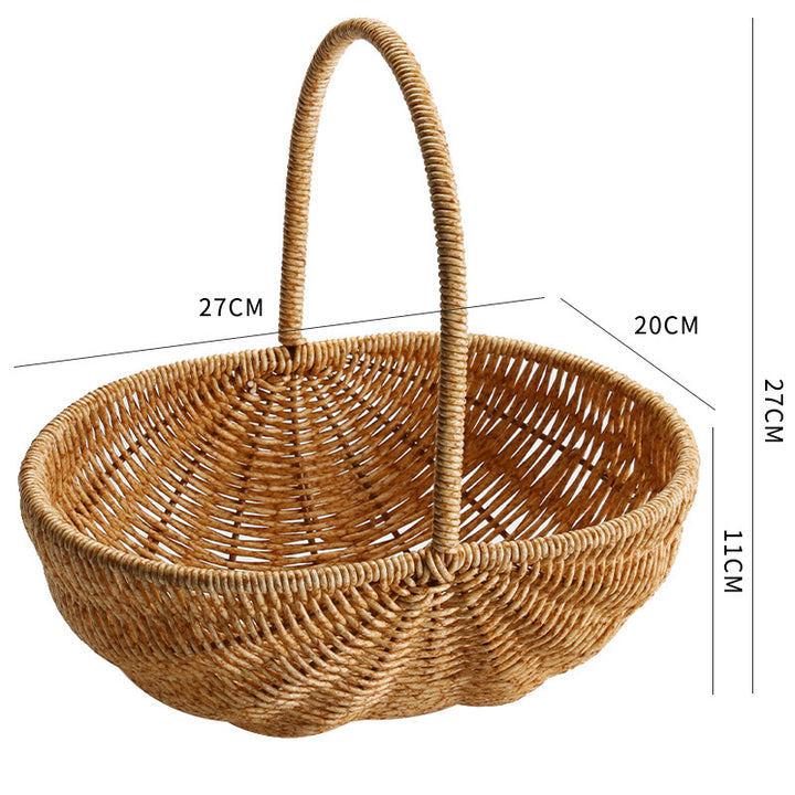 Handwoven Artisan Market Basket Bowlift