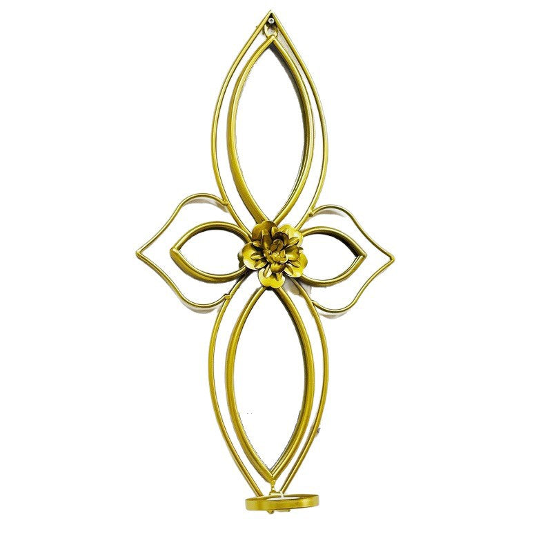 Elegant Floral Wall Mirror with Decorative Metal Design Bowlift