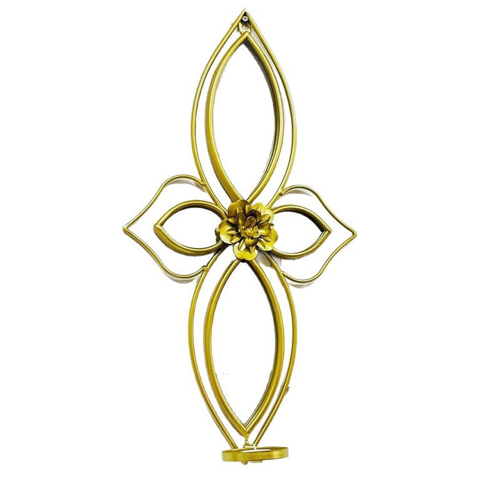 Elegant Floral Wall Mirror with Decorative Metal Design Bowlift