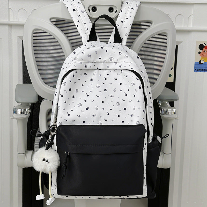 Mini backpack with floral design and practical organizer compartments Bowlift