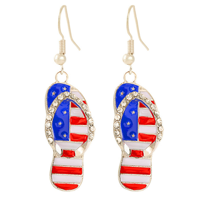 Women nan enamel horseshoe earrings with star motif and fishhook closure Bowlift