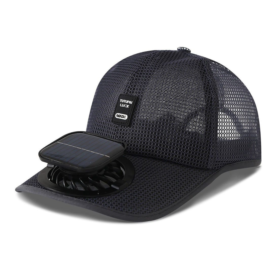 solar-powered mesh baseball cap with removable front fan Bowlift