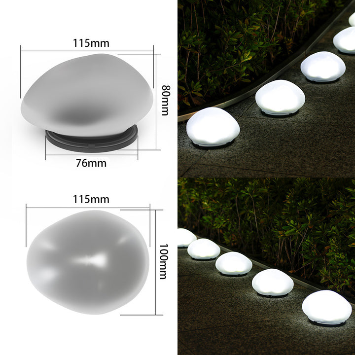 Rechargeable LED Pebble Pathway Lights Waterproof Garden Accent Bowlift