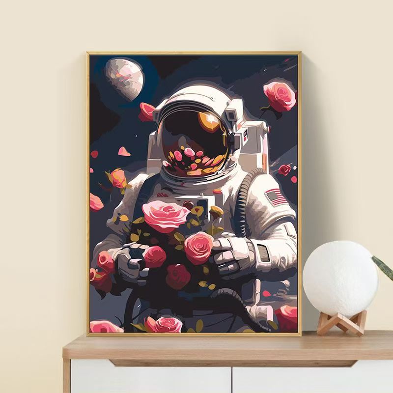 Astronaut Flower Art Print Bowlift