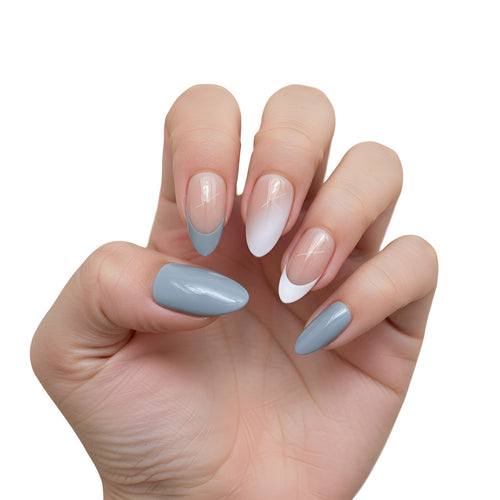 Elegant Ombre Almond-Shaped Press-On Nails Bowlift