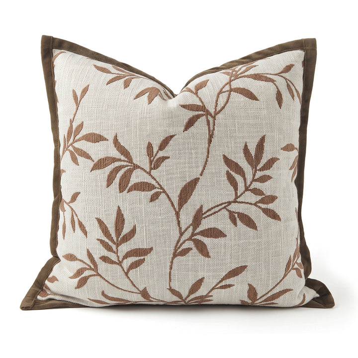 Decorative cushion with floral motif