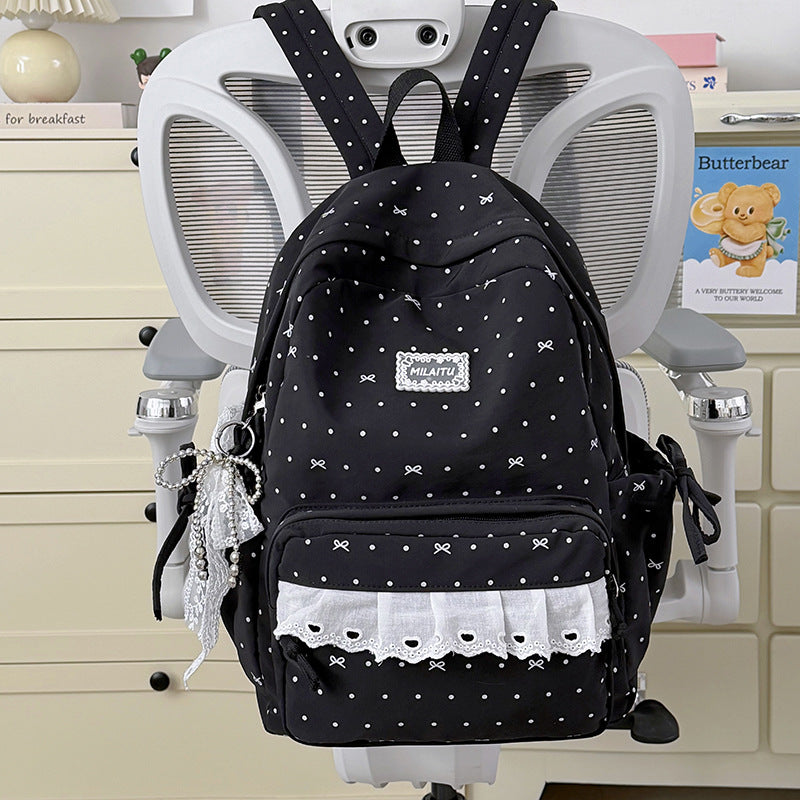 Charming Bow-Embellished Backpack