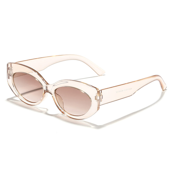 Ladies Cat-Eye Sunglasses with Playful Transparency Design Bowlift