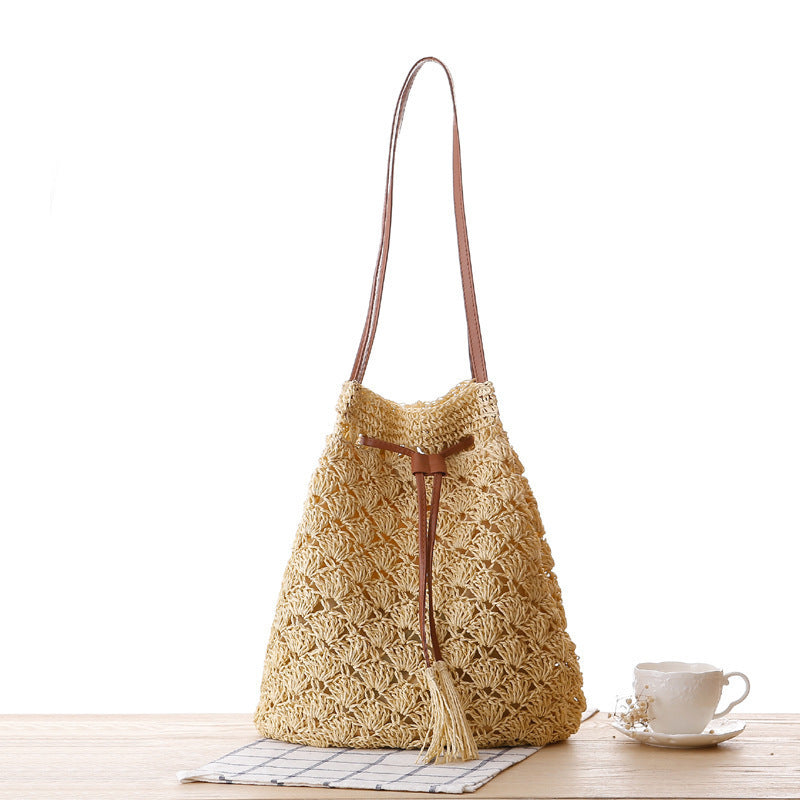 Trendy Bast bag with leather accents Bowlift