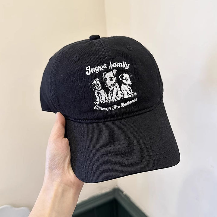 Women's Embroidered Pet-Themed Baseball Cap Bowlift