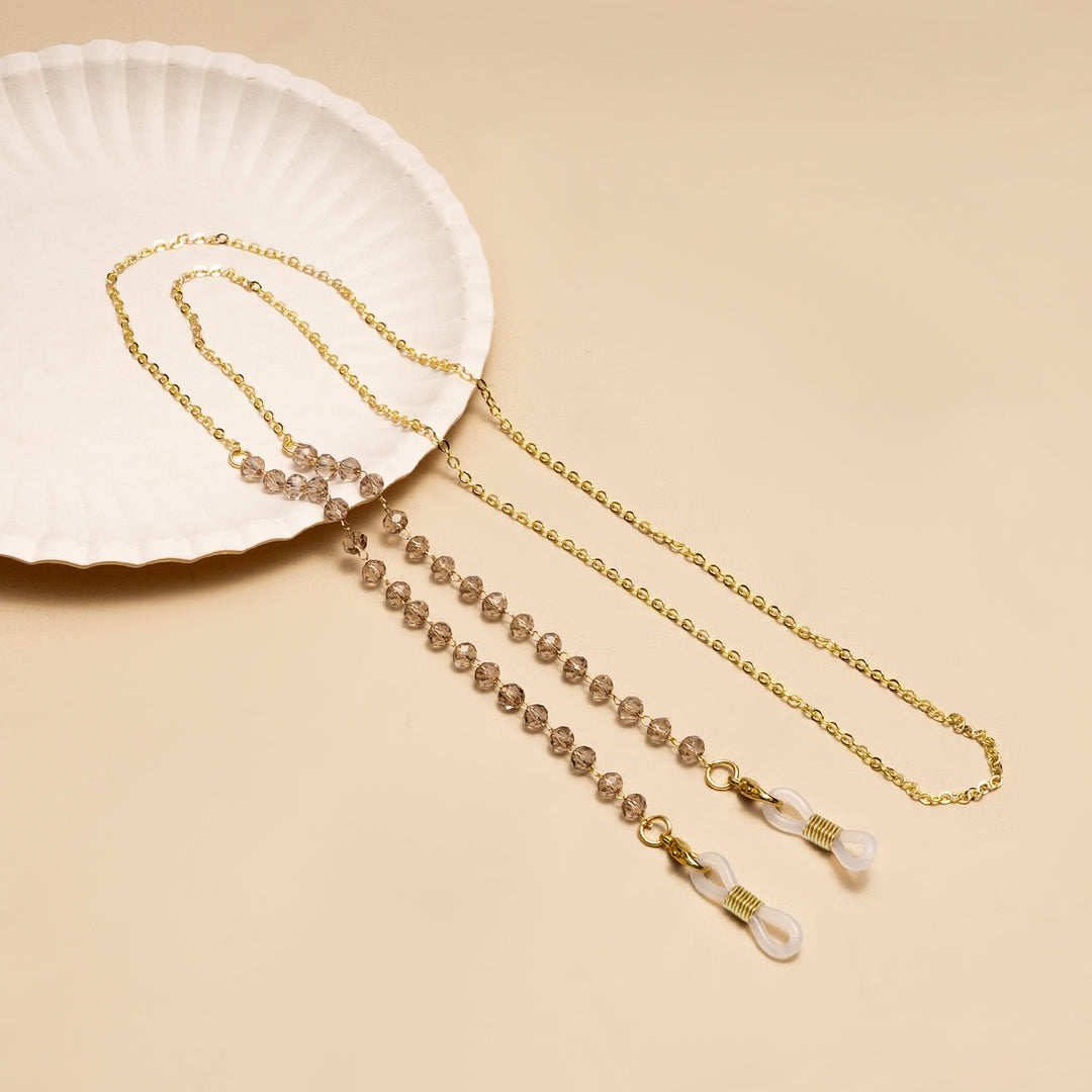 Decorative Stone-Accented Eyewear Chain Bowlift