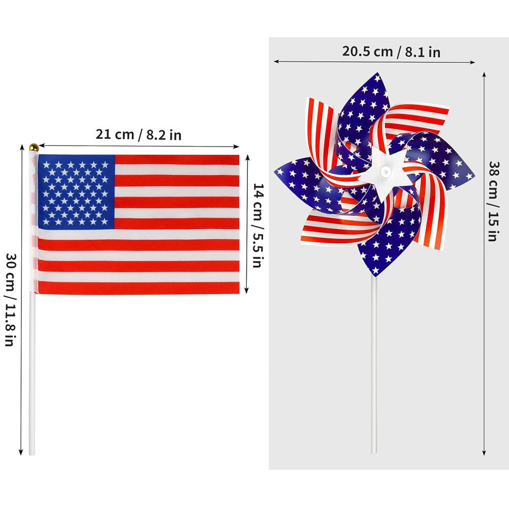Unisex nan portable USA table flag with plastic pole and decorative tip Bowlift
