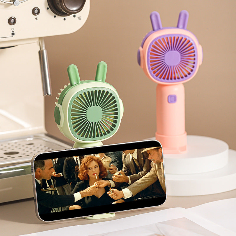 Ladies Portable Hand Fan in Playful Cat Design Bowlift