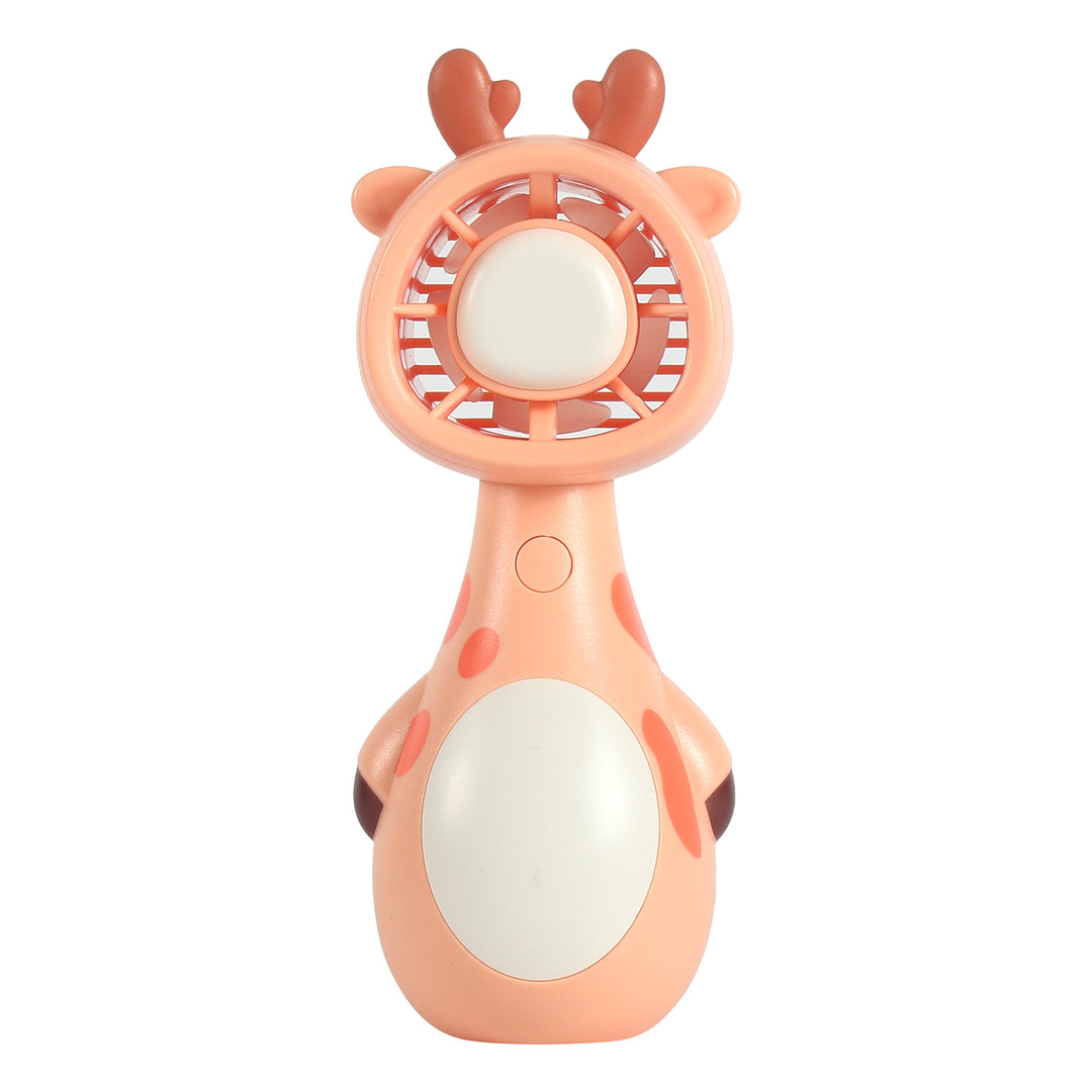 Giraffe-Themed Handheld Fan Bowlift