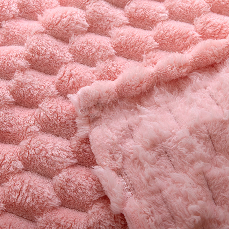 Women Fluffy Structured Blanket Bowlift