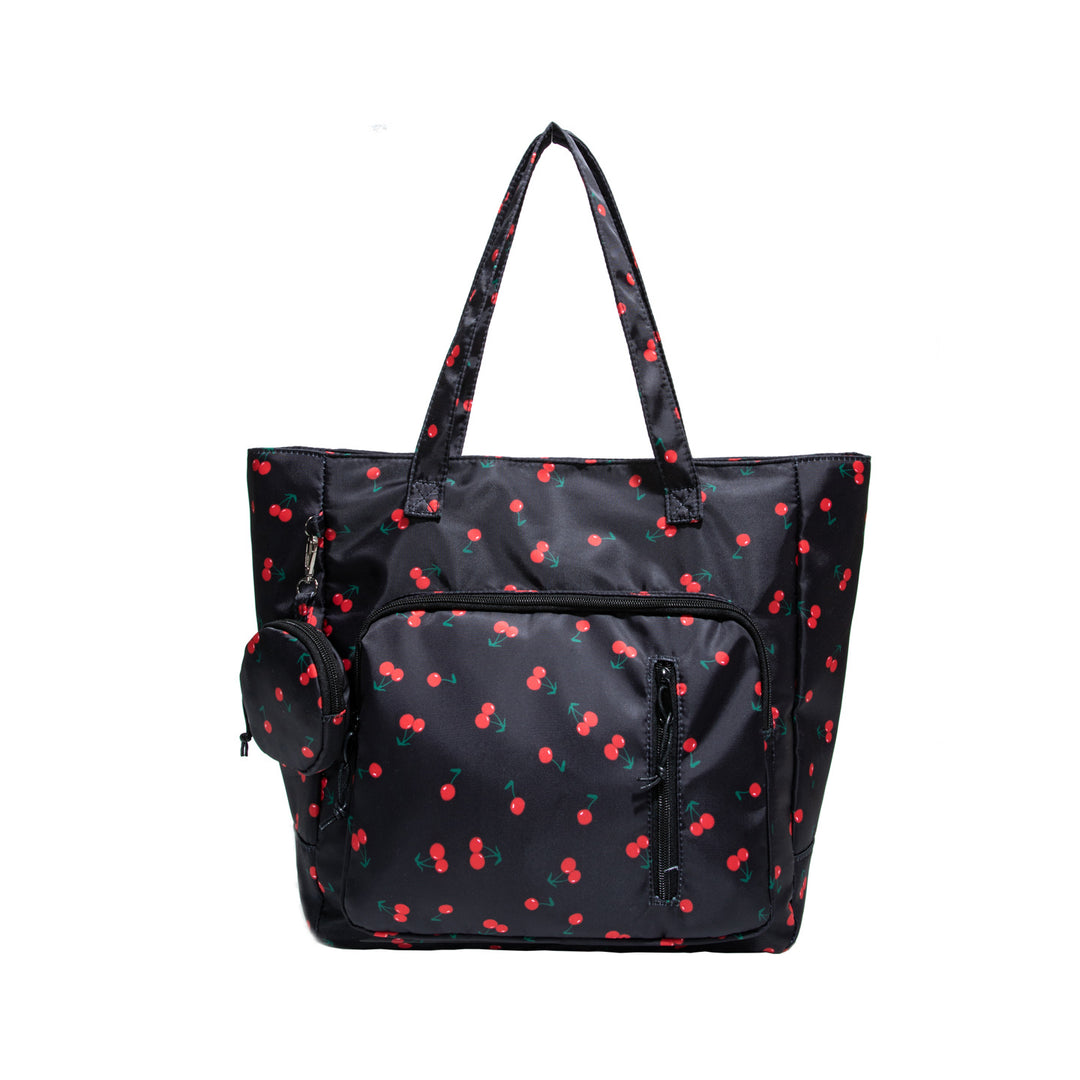 Functional Floral Print Tote Bag Bowlift