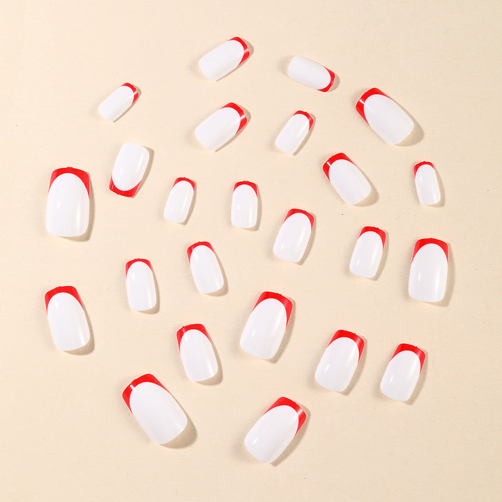 Artistic French Tip Nail Design Bowlift