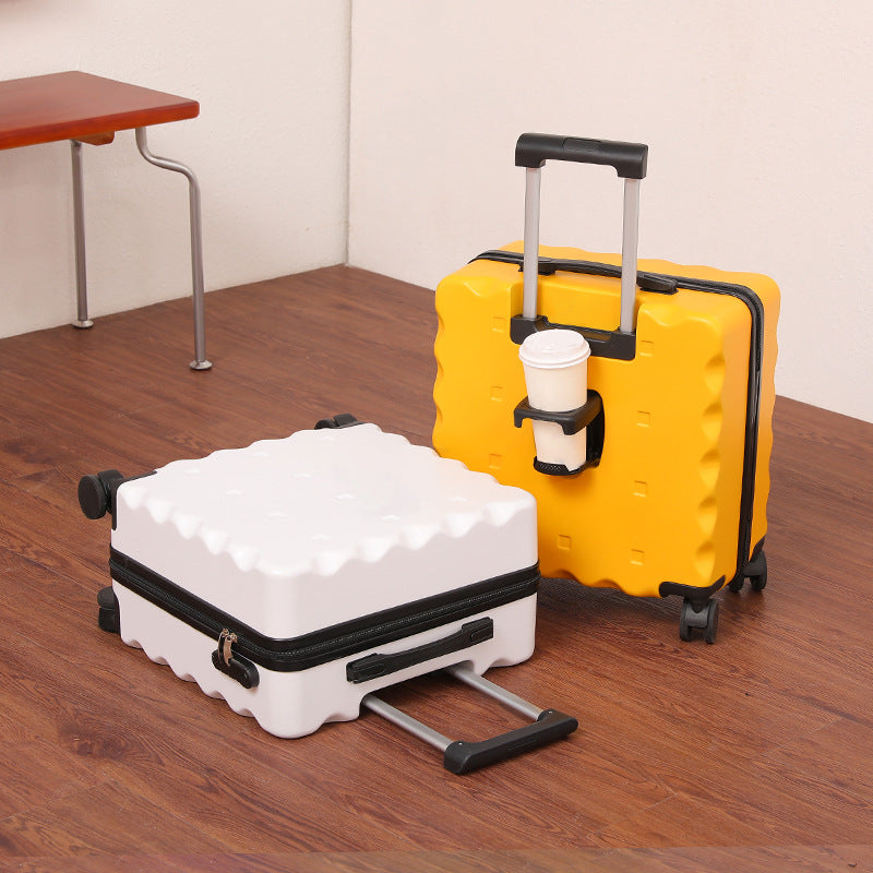 Innovative Beverage Holder Rolling Luggage Bowlift
