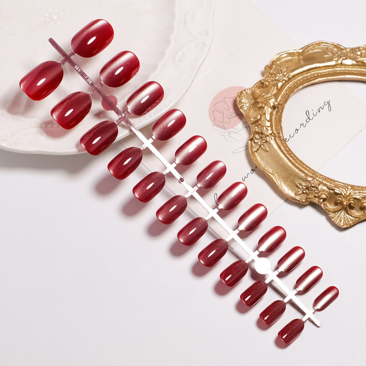 Glossy Almond-Shaped Press-On Nails Set Bowlift