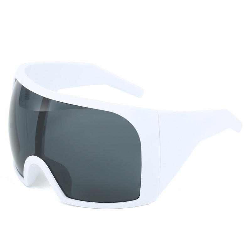 Oversized Shield Sunglasses with Enhanced UV Protection Bowlift