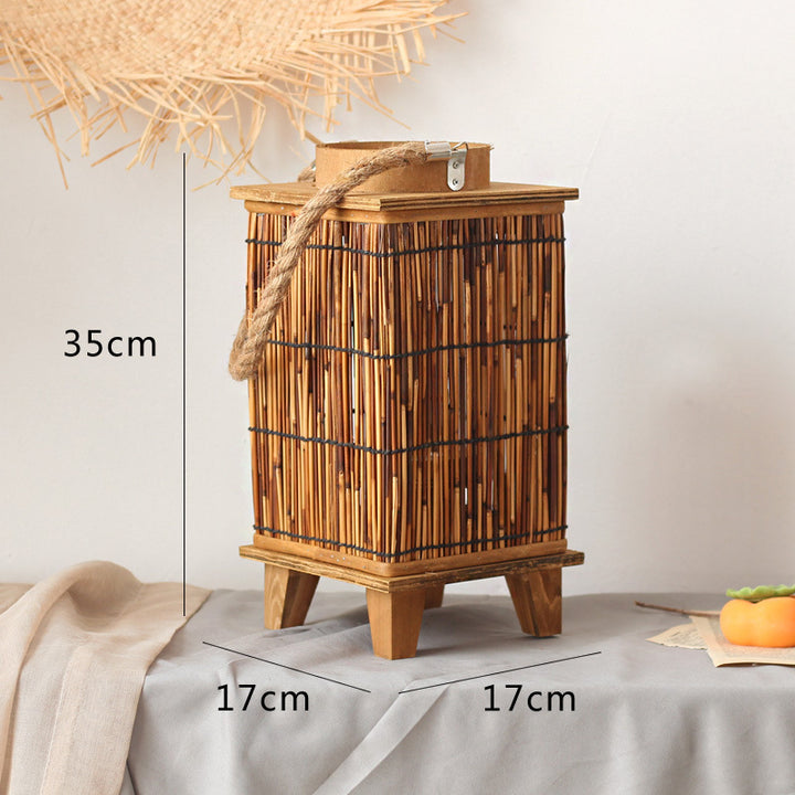 Handcrafted lantern made of natural material Bowlift