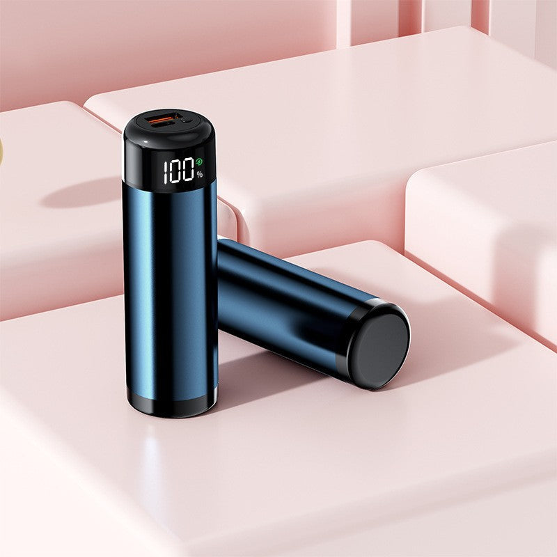 Power bank with digital charging display and integrated flashlight Bowlift