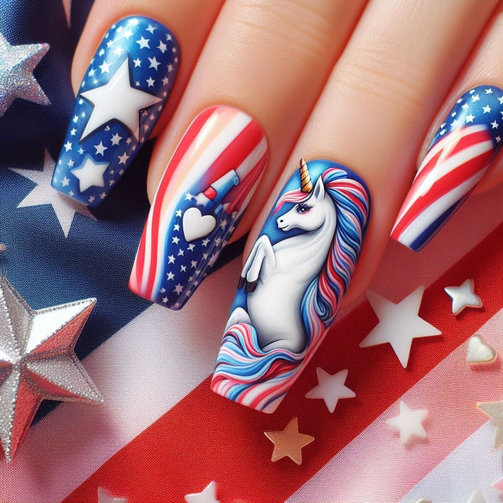 Creative nail art with patriotic designs Bowlift