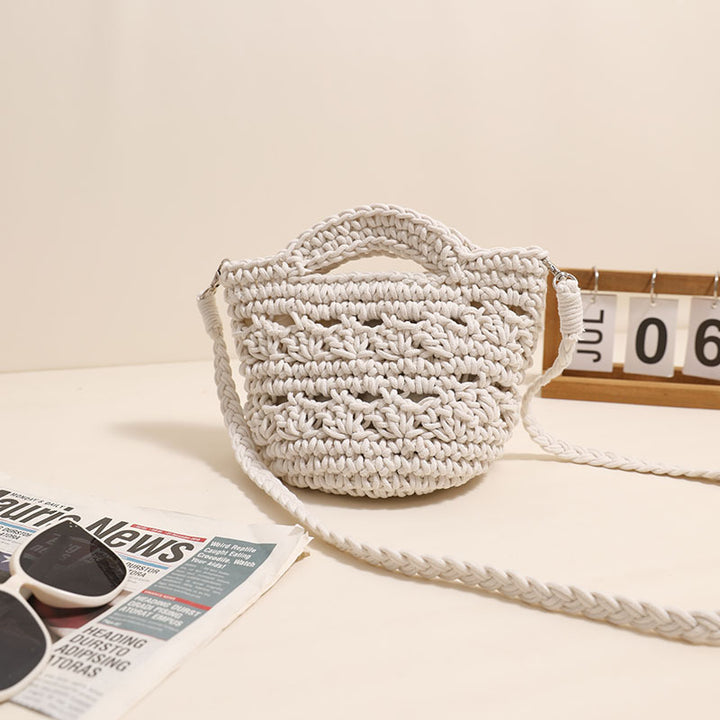 Handcrafted macrame shoulder bag with unique design Bowlift
